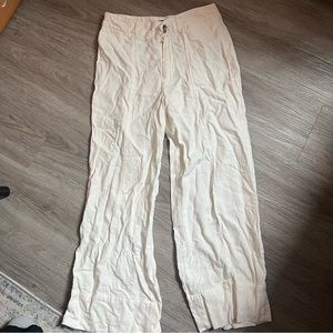 Zara white linen pants